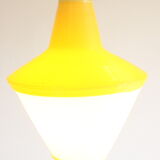 Early plastics cellulose pendant lamp by Atelier de recherche plastique and Rotaflex 1950s.