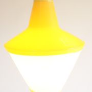 Early plastics cellulose pendant lamp by Atelier de recherche plastique and Rotaflex 1950s.