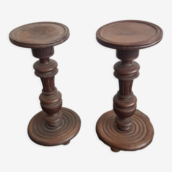 Pair of pedestal tables