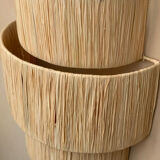 Moroccan raffia wall lamp