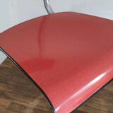 Jacques Hitier Chair 1950 Tubauto Red Bakelite Style Seat