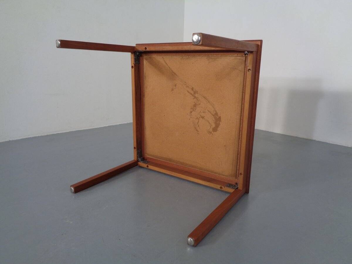 Danish ceramic and teak coffee table, 1960s