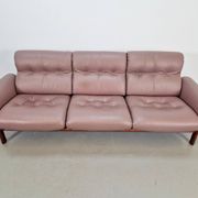 Vintage Teak Leather Sofa from Coja, Netherlands, 1960s