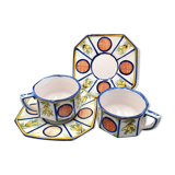 2 coffee cups HB Quimper