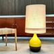 Large glazed ceramic art table lamp from Aro, West-Germany, 1960s