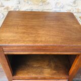Art Deco bedside, 2 drawers in walnut Circa 40 /50