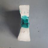 Green glazed ceramic butterfly flower frog