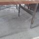 Extendable dining table in walnut, mahogany and chrome, circa 1960