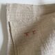Raw hemp cloth table 19th L120cm