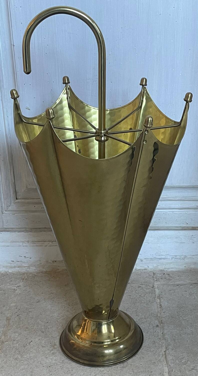 Vintage brass umbrella stand