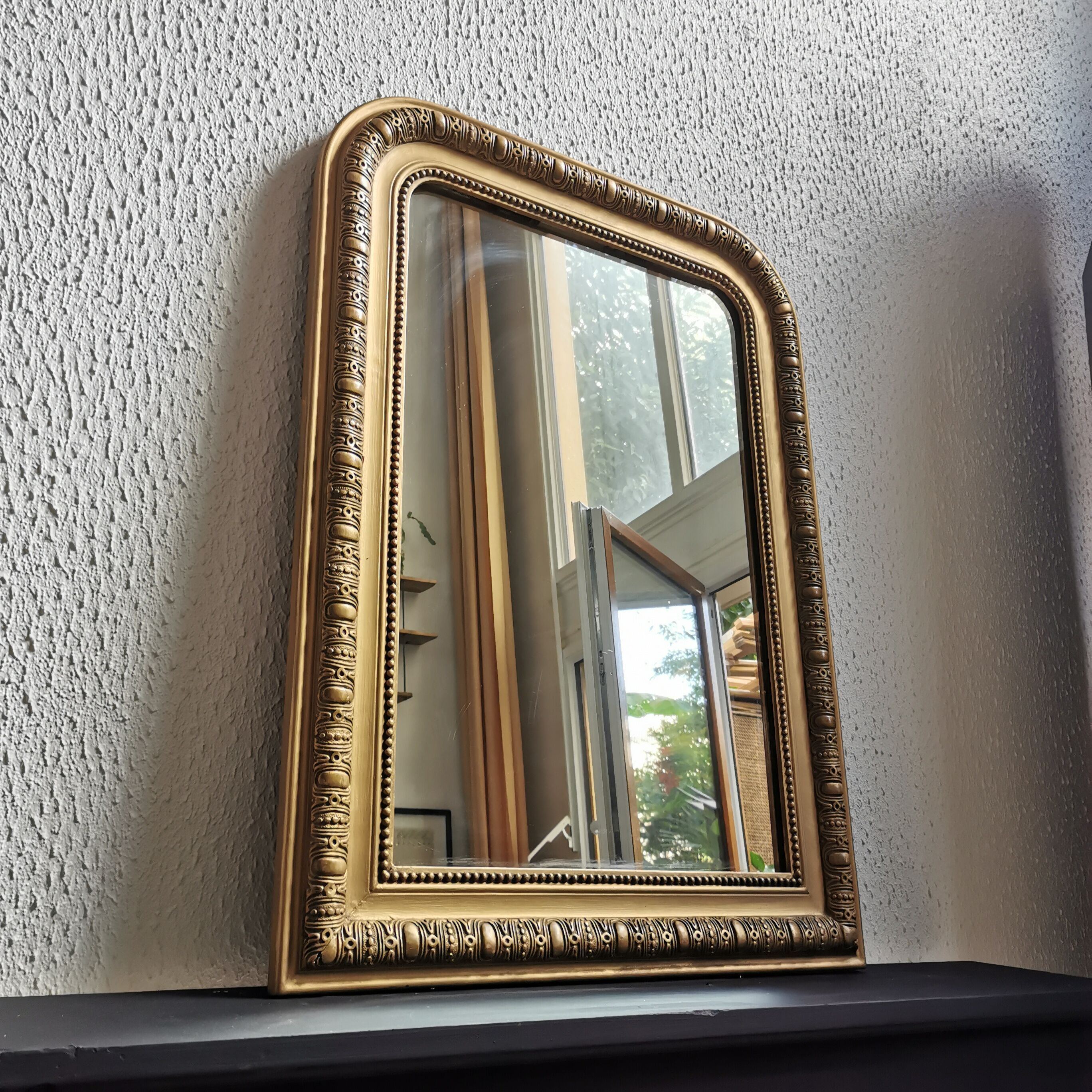 Mirror 90 x 66 cm Louis Philippe old gilded