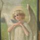 Old painting on canvas with a religious theme from the 19th-20th century.