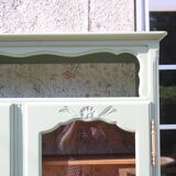Buffet, meuble de rangement vitré ancien, rénové