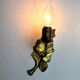 Pair of midcentury wall lamps "Leaves", Italy, 1970