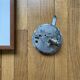 Opaline wall sconce, antique ceiling light, semi-spherical, half-moon shape, 25 cm