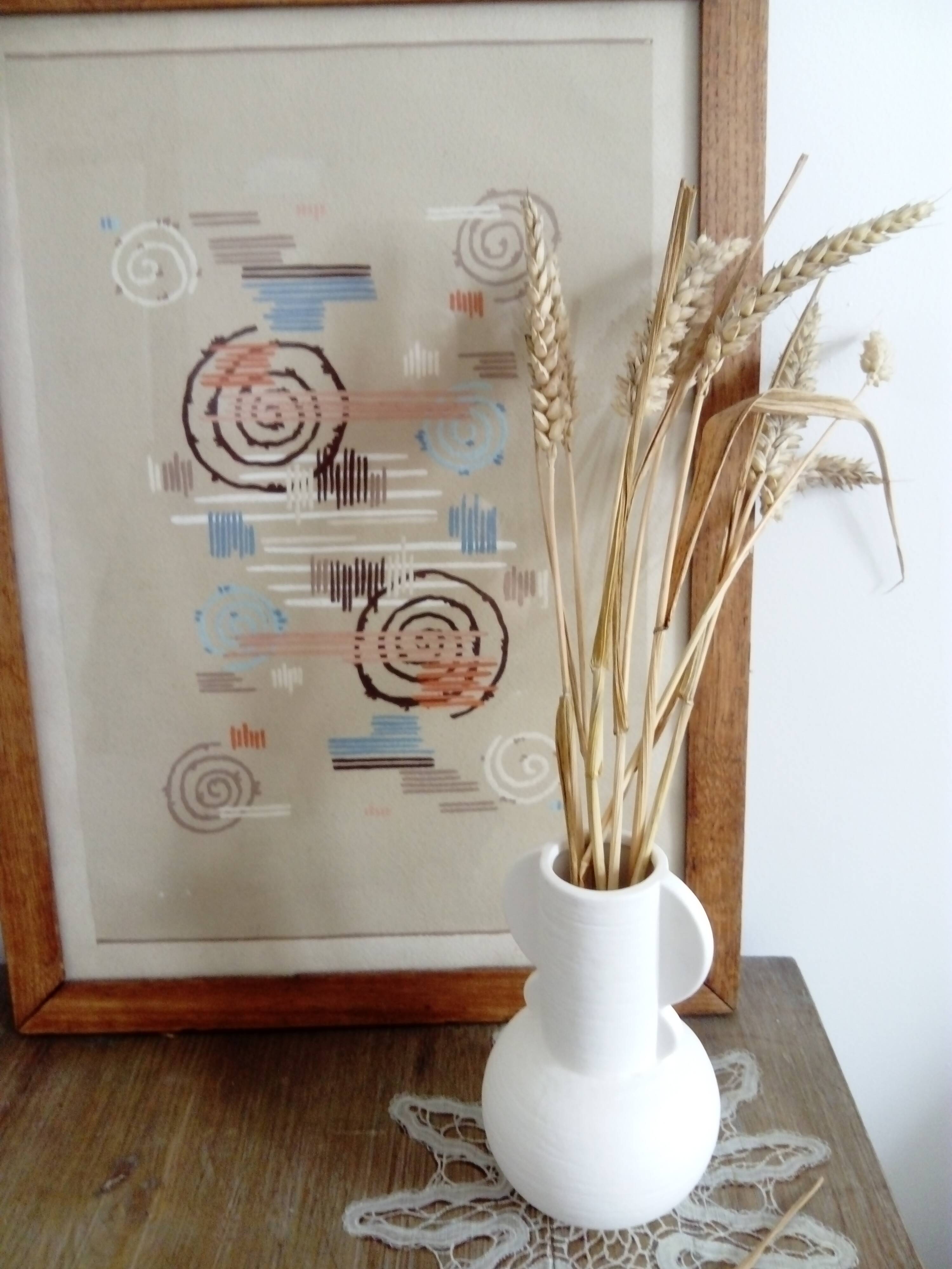 vase blanc design à double anses