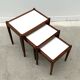 Scandinavian nesting tables in rosewood and formica, 1970.