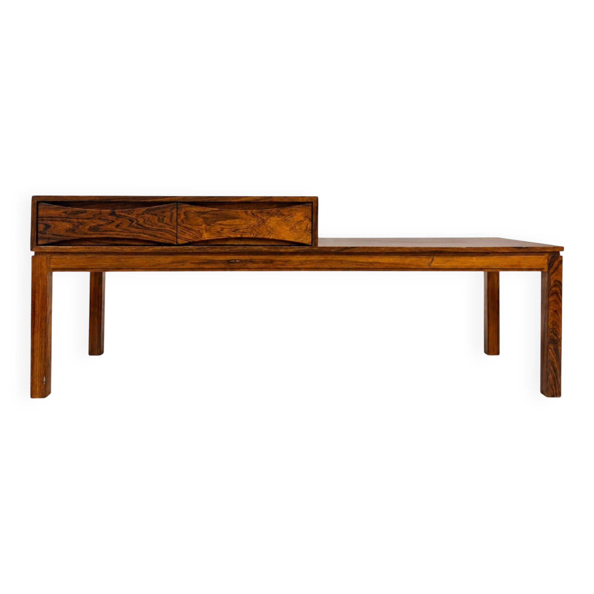 Bench with rosewood box, Swedish design 1960s