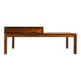 Banc avec coffret palissandre design suédois 1960s