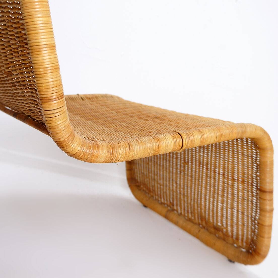 Ikea rattan and wickers long chair 1980s