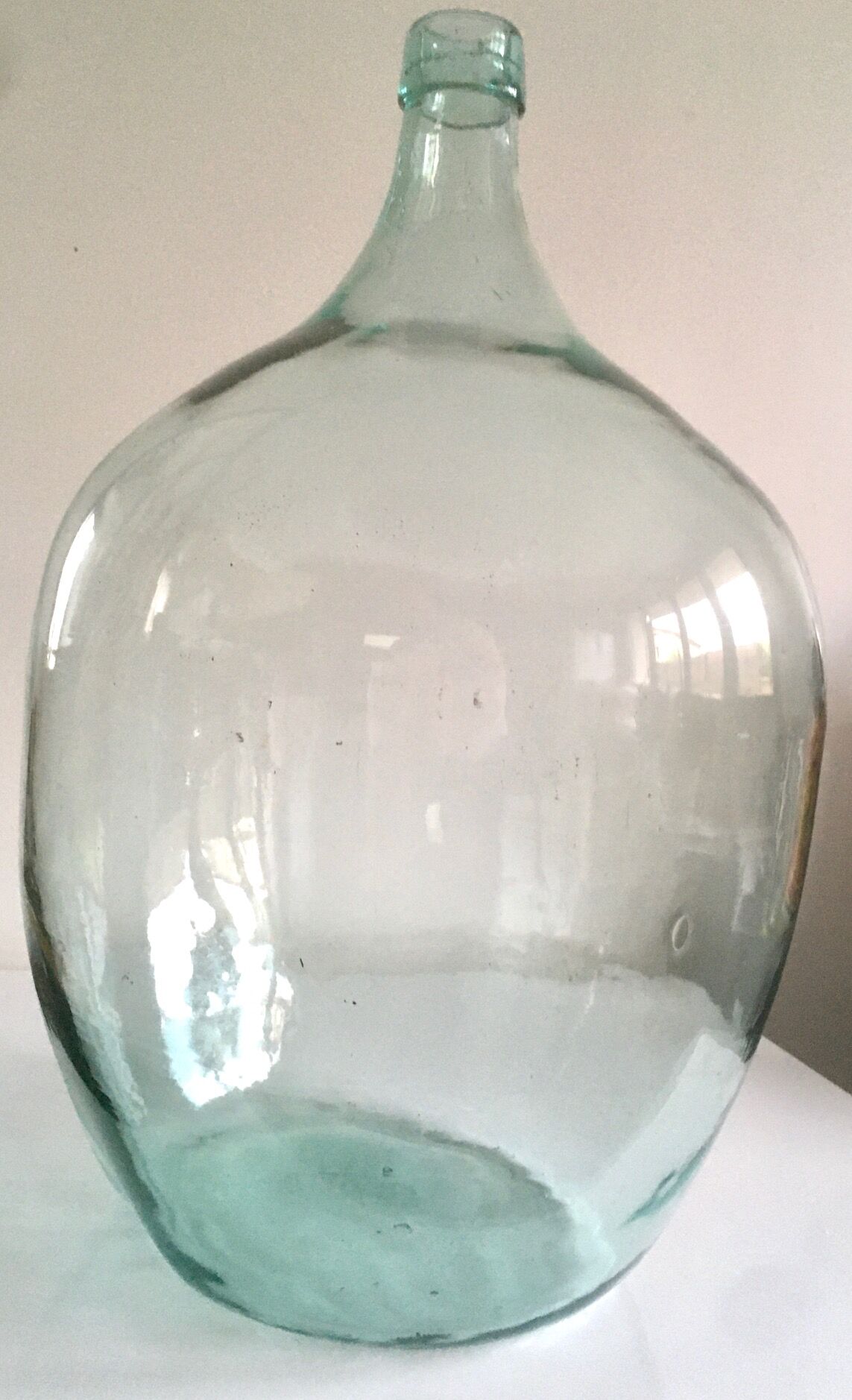 Clear blue demijohn