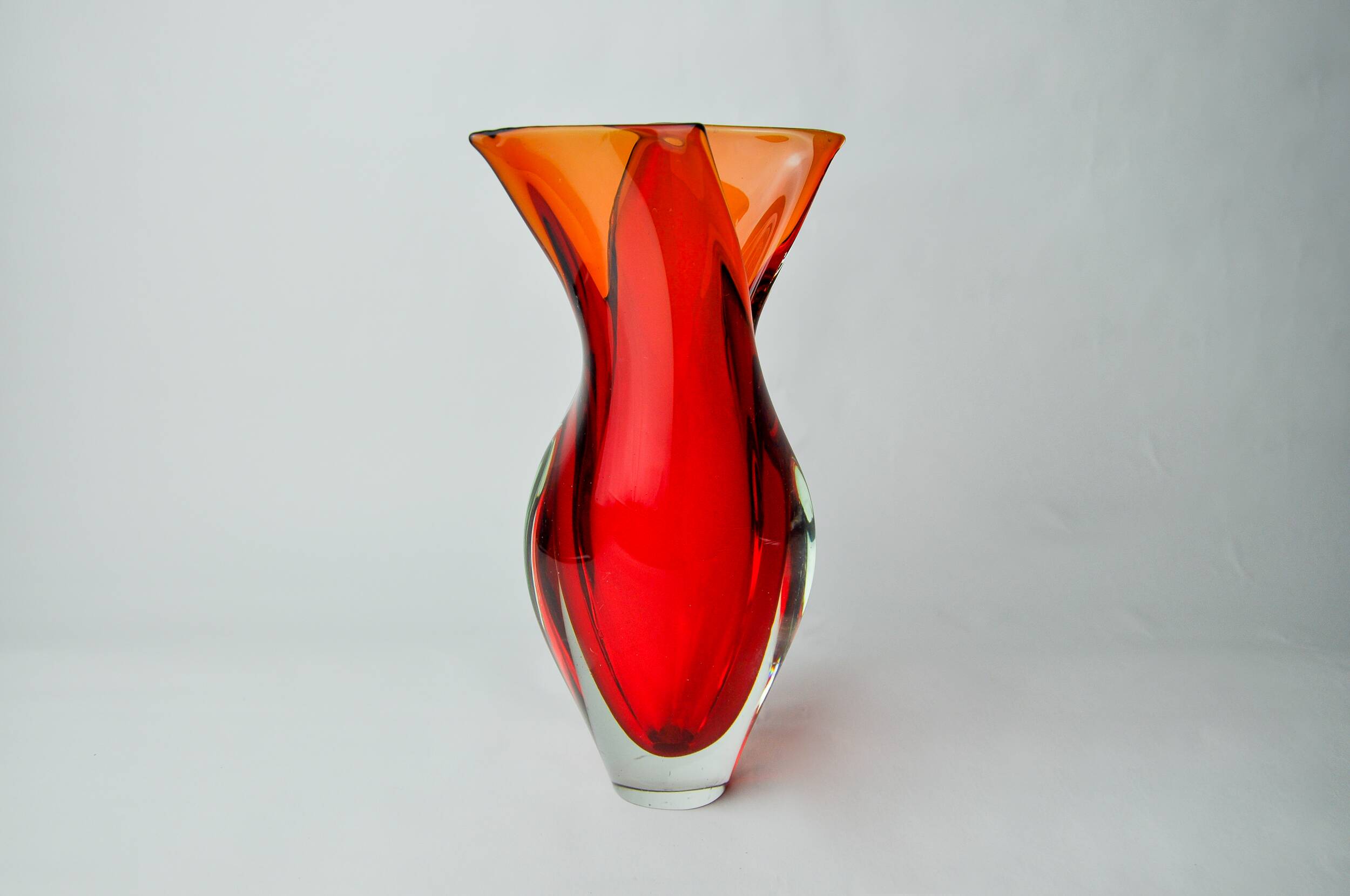 Sommerso Fish Vase by Seguso, Murano, Italy, 1970