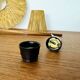 Lampe murale en teck et raffia ajustable