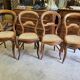 Series of 4 louis philippe walnut chairs with canning
