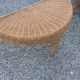 Fauteuil rotin et table basse rotin design des années 70