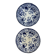 Iron Earth Creil and Montereau Flora set of 2 flat plates