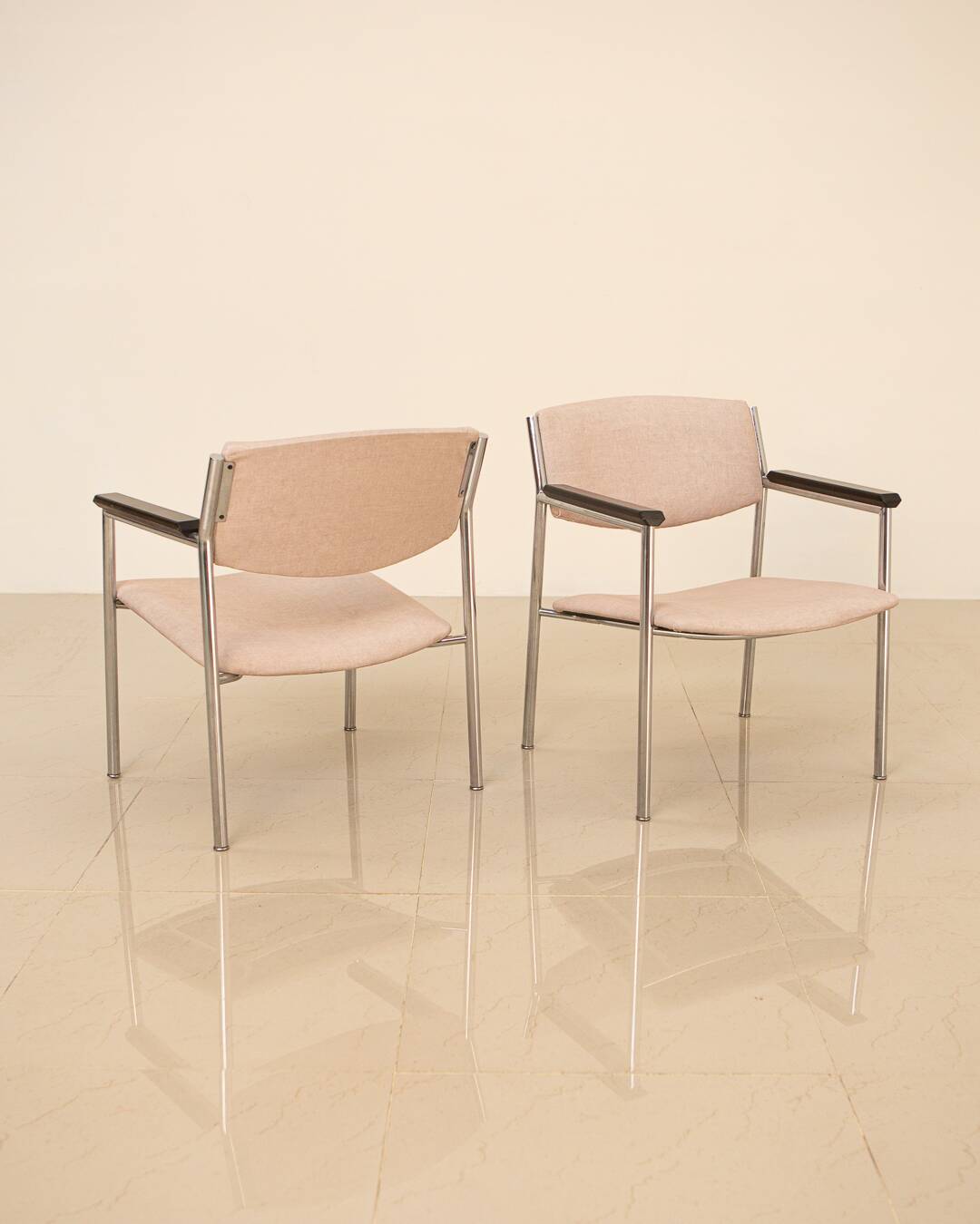 Pair of "Fishing" armchairs by Gijs van der Sluis 60's