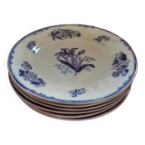 6 assiettes  anciennes à déssert . england.