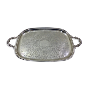 Plateau à anses en métal