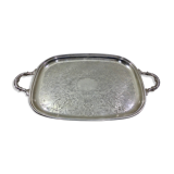Silver metal handle tray