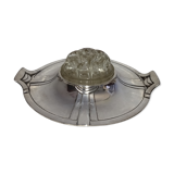 Pique flowers art-deco metal silver Gallia