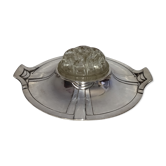 Pique flowers art-deco metal silver Gallia