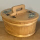 Basket handmade and painted.