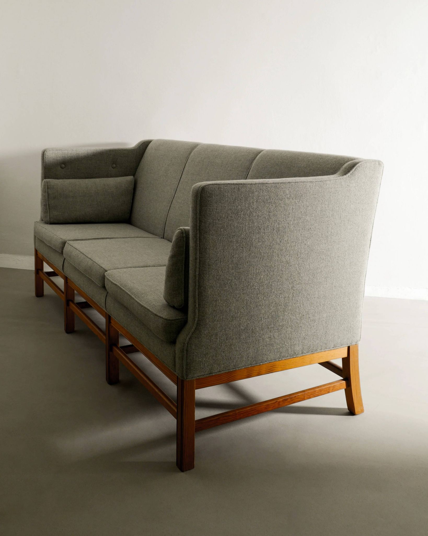 Vintage Wooden Danish Mid Century Three Seater Sofa, 1960s