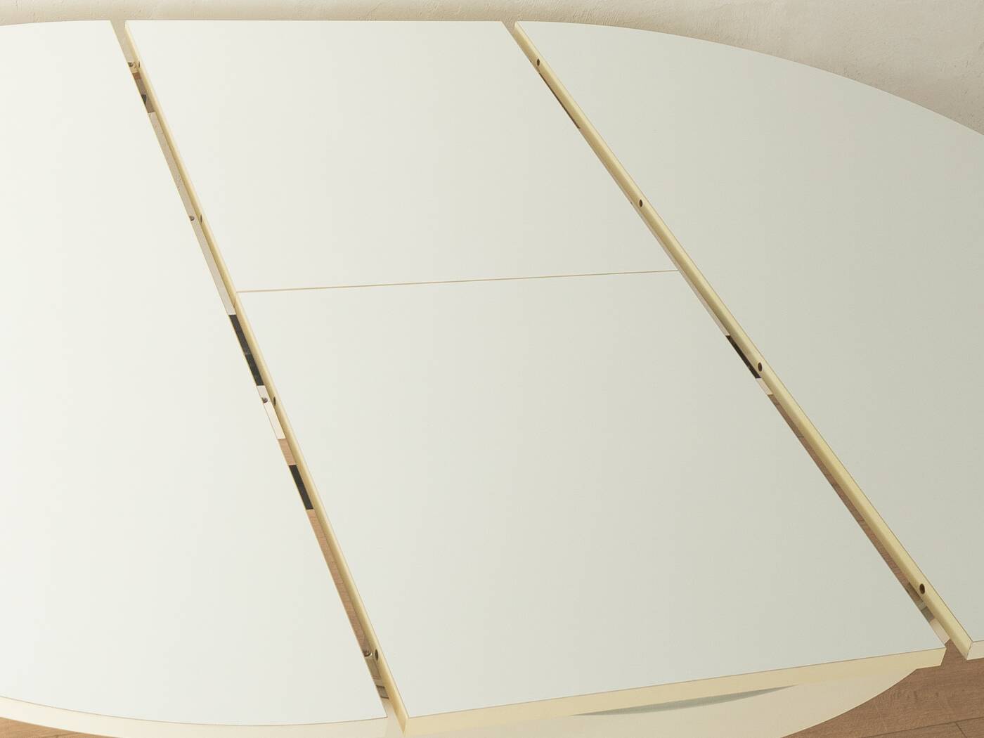 Extendable butterfly dining table, 1970s Space Age style
