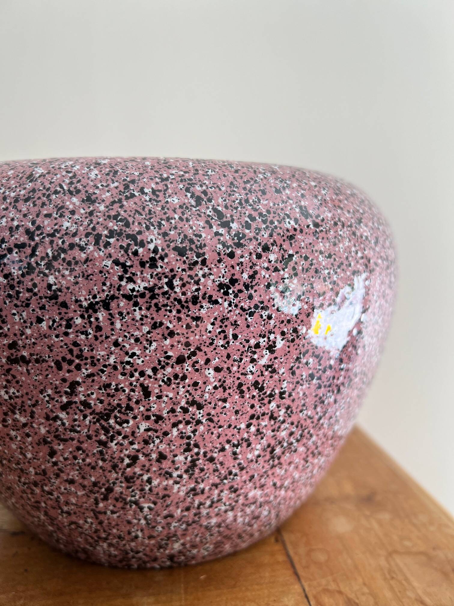 Pink memphis-style vase