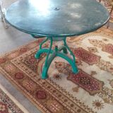 Old garden table in 19th century forge iron.