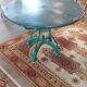 Old garden table in 19th century forge iron.