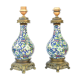Pair of earthenware lamp legs in the taste of China
