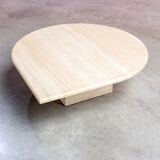 Postmodern coffee table in travertine, 1970