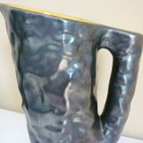 Glazed ceramic pitcher, design from the 50s/60s, signed "La Poterie Perigordine"