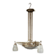 Large Art Deco chandelier, made of finely wrought wrought iron.