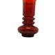 Mid-century modern vase, red glass, by L. Fiedorowicz, Poland, 1970s