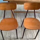 Set of 4 vintage school chairs