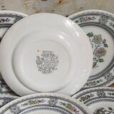 Six English porcelain dessert plates WOOD & SONS Dorset service