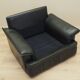 Leather armchair, Italian design, 1960s, production: Italy